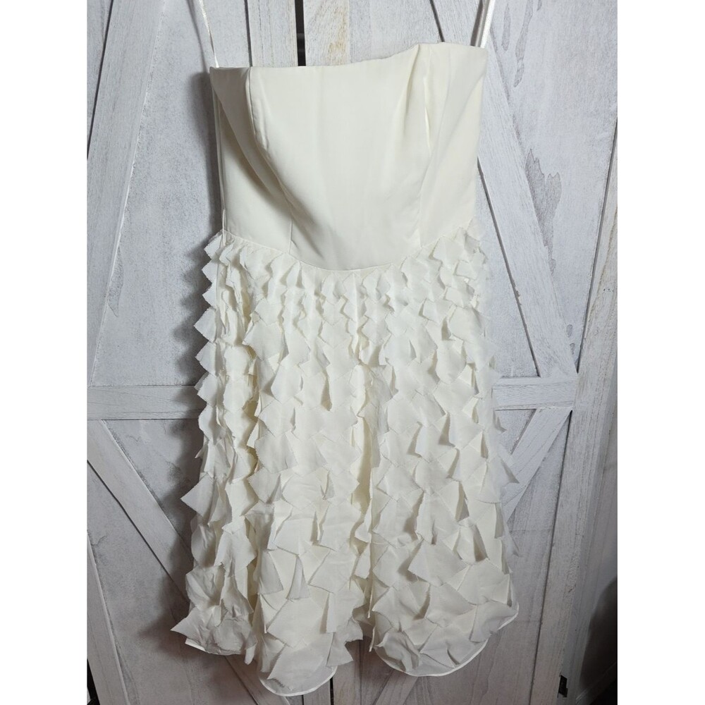 White House Black Market Ivory Strapless Wedding Reception/Cocktail Dress Size 4